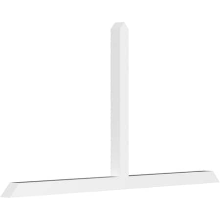Ekena Millwork Portland Architectural Grade PVC Gable Bracket, 96"W x 52"H x 4"D x 4"F, 13/12 Pitch GBP096X52X0404POR00